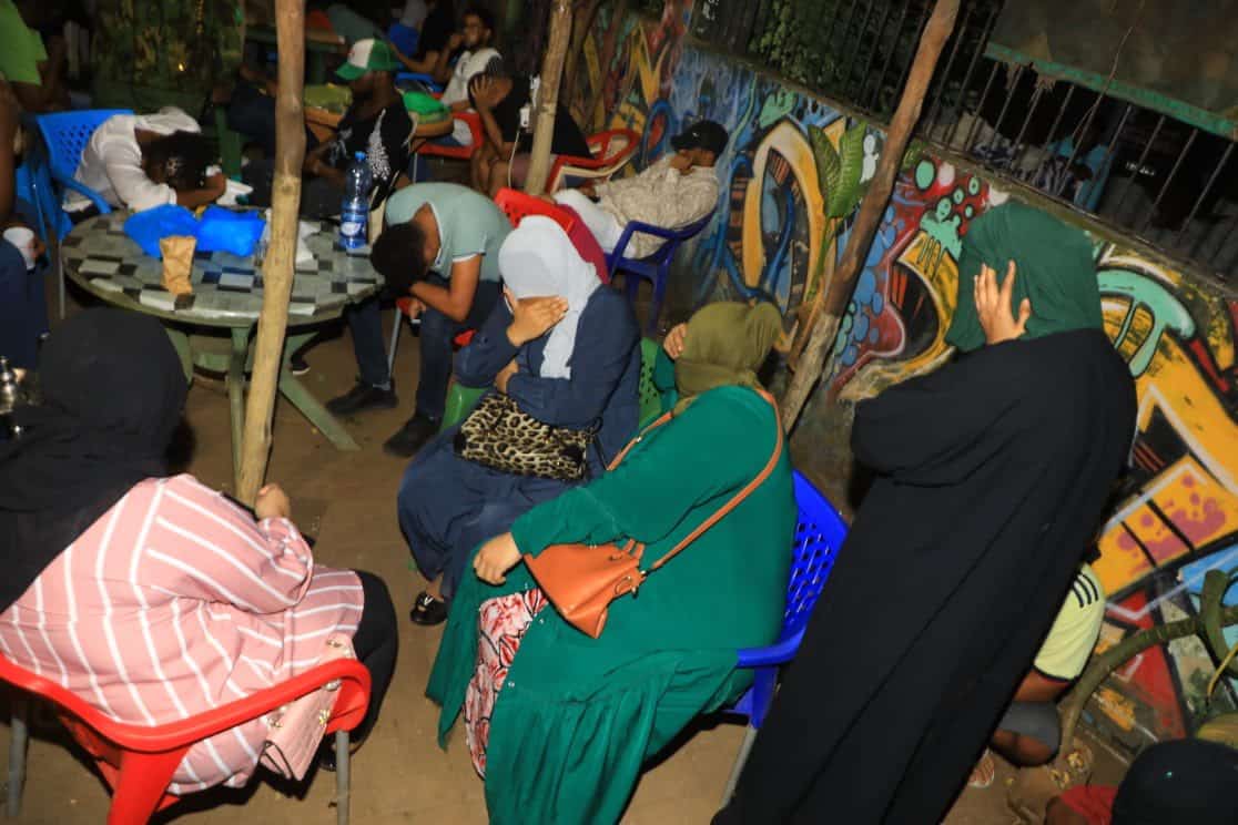 Revelers arrested during the Shisha raid in Nyali on 13th January 2024.
