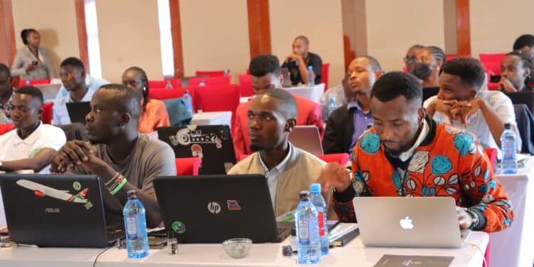 Kenyan Students entrepreneurs during the Agribiz competitions in November 2023.