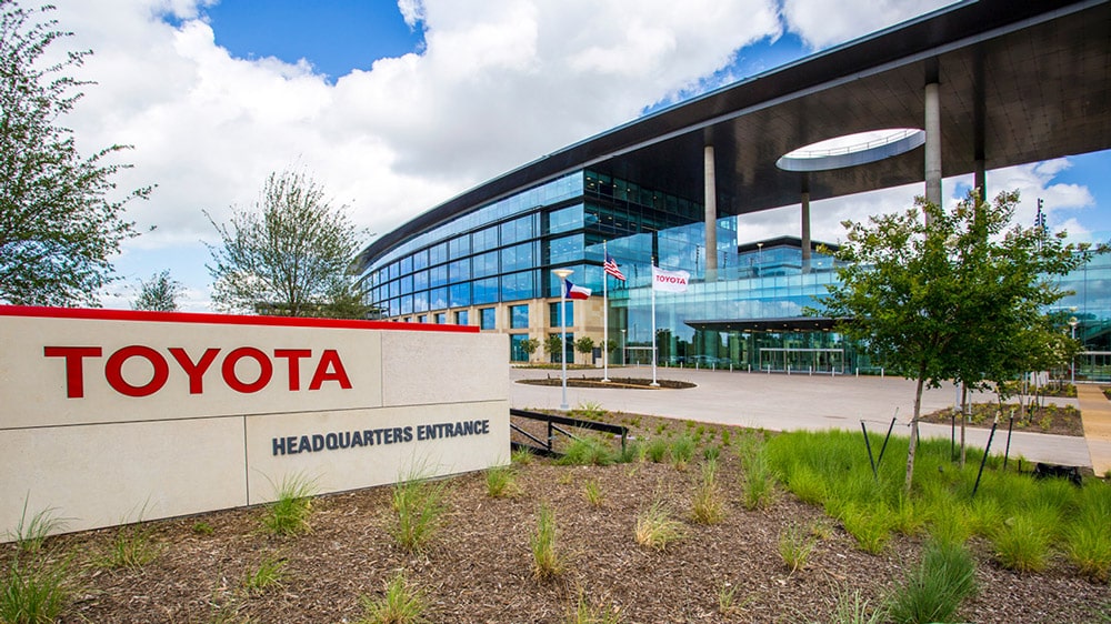An entrance image of Toyota Motor Cooperation.