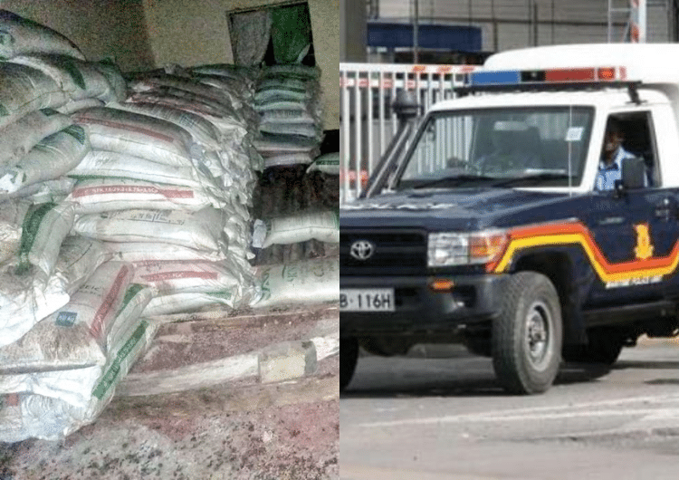 Bags of government fertilizer stored at the Grace Covenant Church in Narok South.PHOTO/DCI.