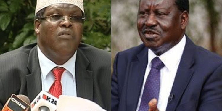 A collage of ODM leader Raila Odinga and Lawyer Miguna Miguna.PHOTO/Courtesy.