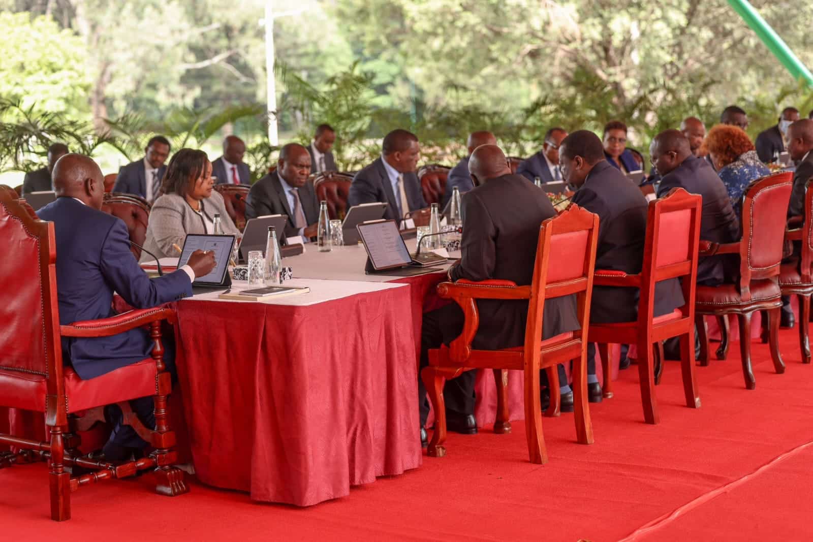 President William Ruto chairs a cabinet sitting on January 15, 2024, at State Huse Nairobi.
