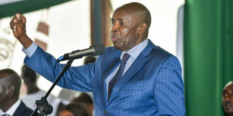 Education Cabinet secretary Ezekiel Machogu during the launch of Elimu Scholarship Program on 19/01/2023.PHOTO/Ministry of Education