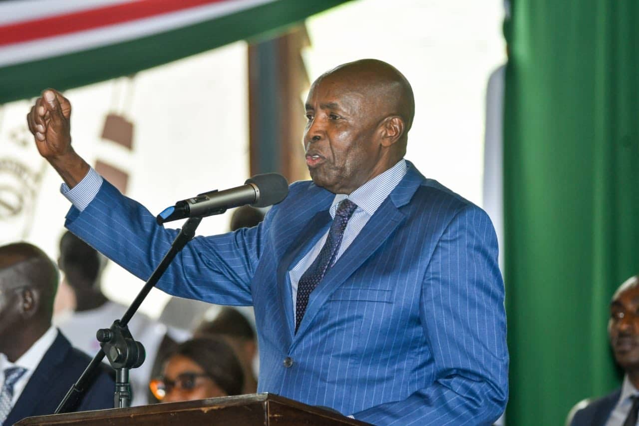 Education Cabinet secretary Ezekiel Machogu during the launch of Elimu Scholarship Program on 19/01/2023.PHOTO/Ministry of Education