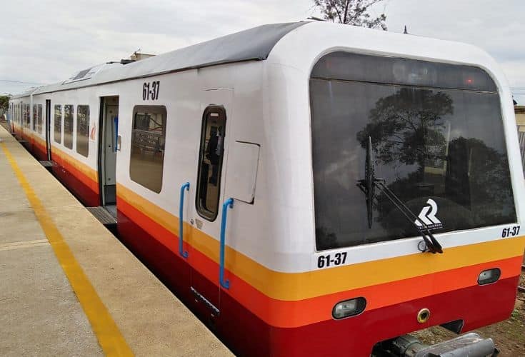 A Kenya Railways train in Nairobi.