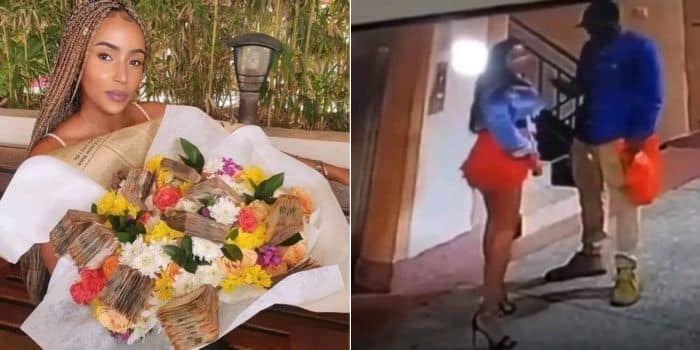 A side to side photo of socialite Starlet Wahu and a screengrab of the CCCTV footage.