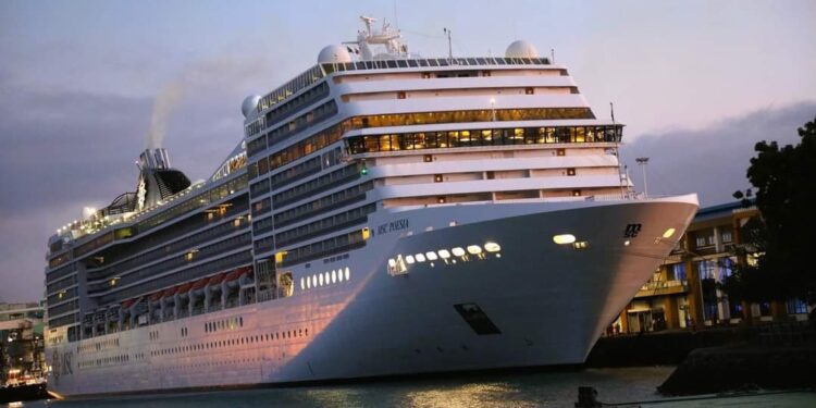 Luxury Cruise Ship Dubbed Msc Poesia That Docked At The Port Of Mombasa On February 3, 2024.Photo/Kpa