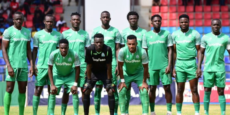 Gor Mahia FC lining up for Ulinzi Stars on 10th February 2024.
