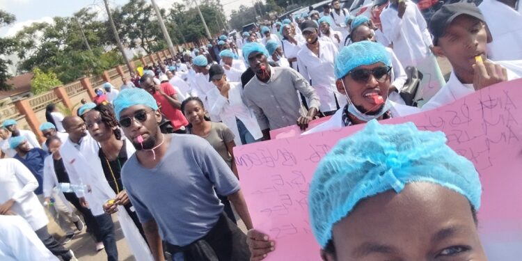 Medical Interns holding demonstrations at Afya House.