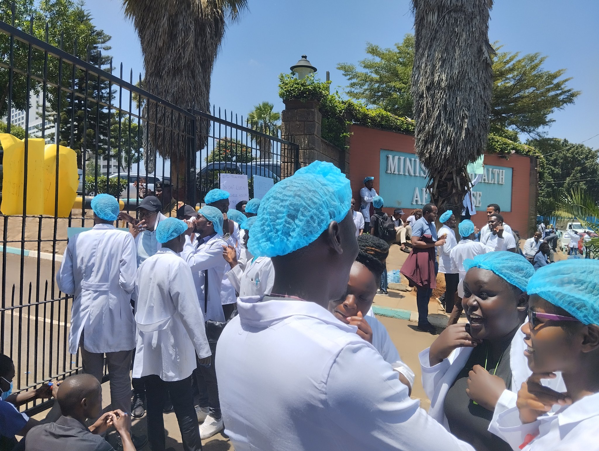 Medical Interns holding demonstrations at Afya House.
