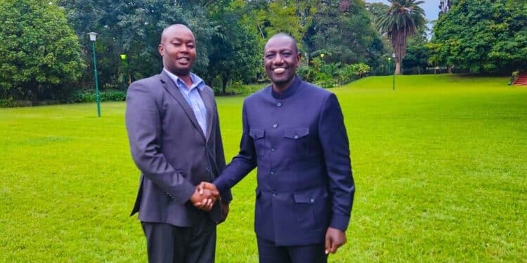 Embakasi MP Benjamin Mejjadonk Gathiru with President William Ruto.PHOTO-Benjamin Gathiru Mejjadonk FB