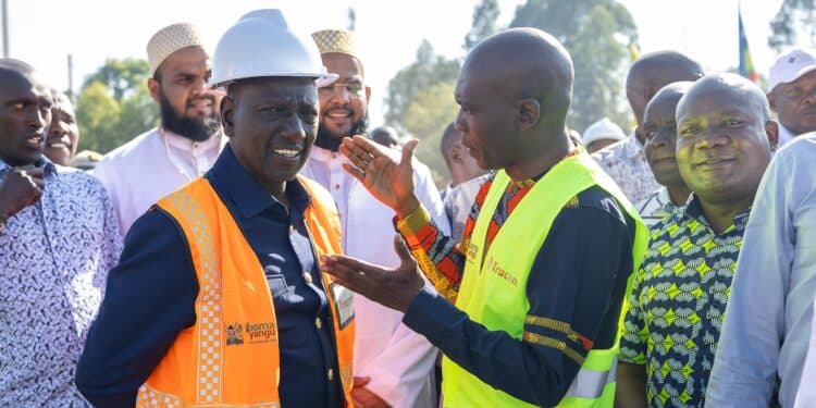 President William Ruto with Lugari MP Nabii Nabwera in Kakamega. PHOT/PCS.