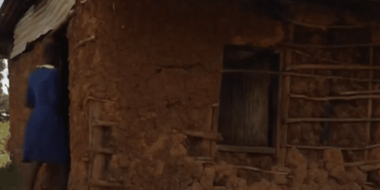 A photo of the house inside the school land that the 11 children reside.