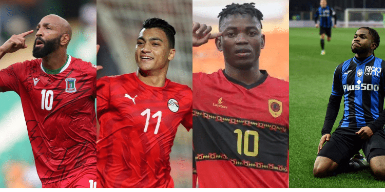 A collage photo of top four AFCON 2023 top scorers.