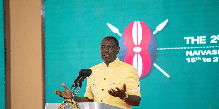 President William Ruto addressing the Press at the Second National Executive Retreat in Naivasha, Nakuru County. PHOTO/PCS.