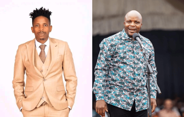 Langata MP Felix Odiwuor, Jalang'o (right) with Comedian Eric Omondi. PHOTO/Courtesy.