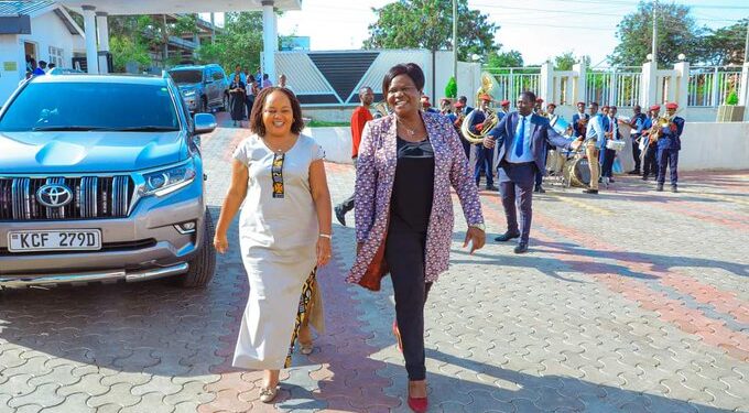 Governor Anne Waiguru and Gladys Wanga at Homabay County