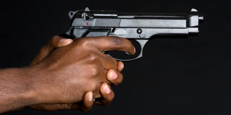 Man holding gun