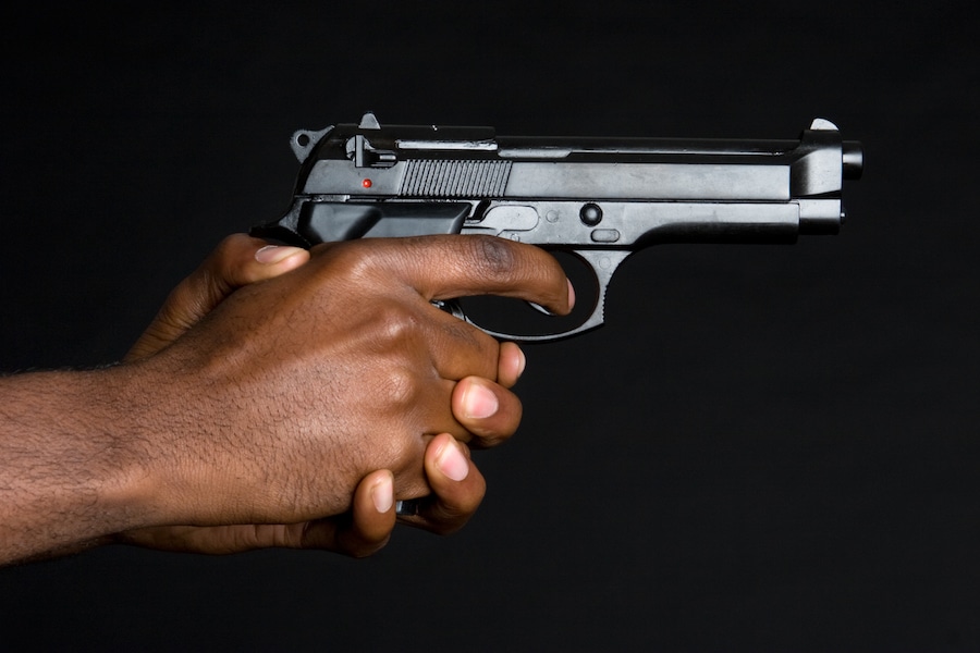 Man holding gun