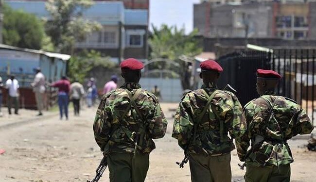 Kenya Police officers at work.