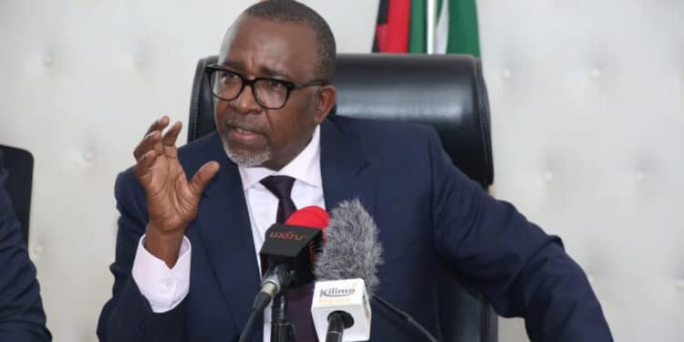 CS Mithika Linturi addressing the media at a past event.PHOTO/Courtesy