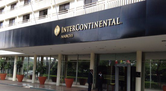Entrance to intercontinental Hotel in Nairobi