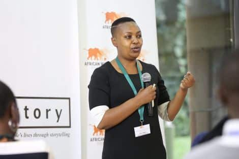 Journalist Rita Tinina in a past event. PHOTO/Courtesy.