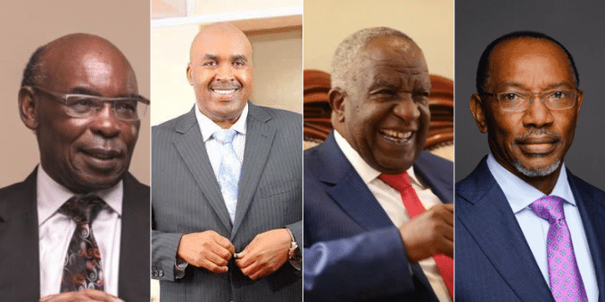 A collage of SK Macharia(L), Simon Gicharu, Peter Munga and Humphrey Kariuki. PHOTO/ Courtesy
