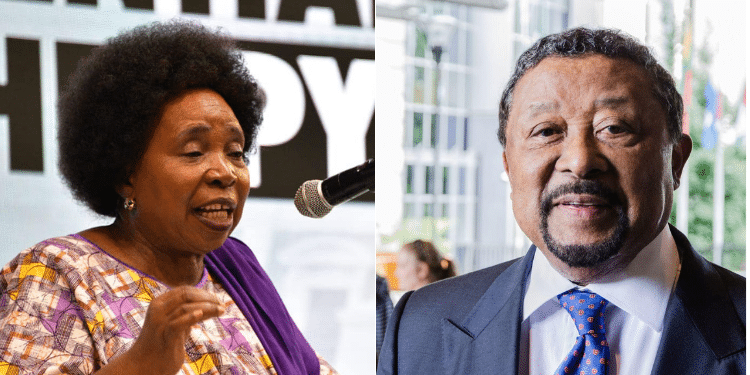 Former AU Commission chairperson Dr Nkosazana Dlamini Zuma (left) and Jean Ping. PHOTO/Courtesy.