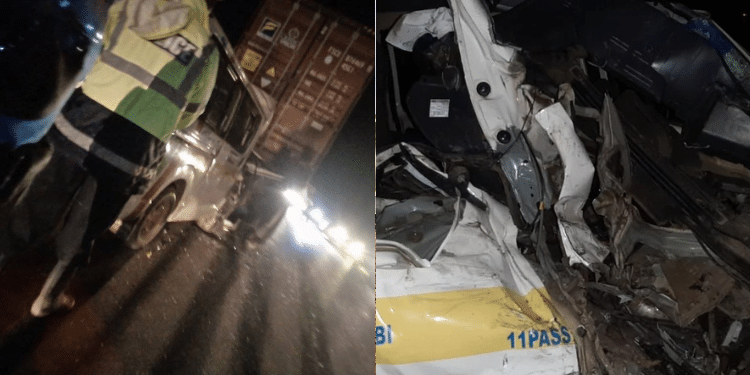 A photo collage of the accident that occurred along Eldoret-Nakuru highway on March 16, 2024. PHOTO/Courtesy.