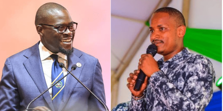 A collage of Embakasi East MP Babu Owino (right) and Nairobi Governor Johson Sakaja. PHOTO/Courtesy.
