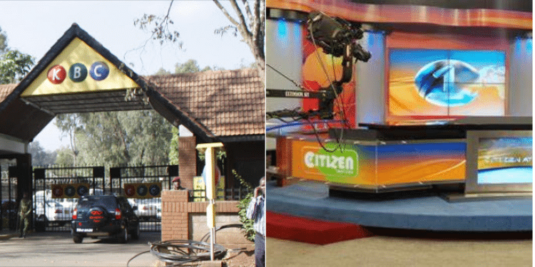 A photo collage of KBC headquarters and Citizen TV studios. PHOTO/Courtesy.
