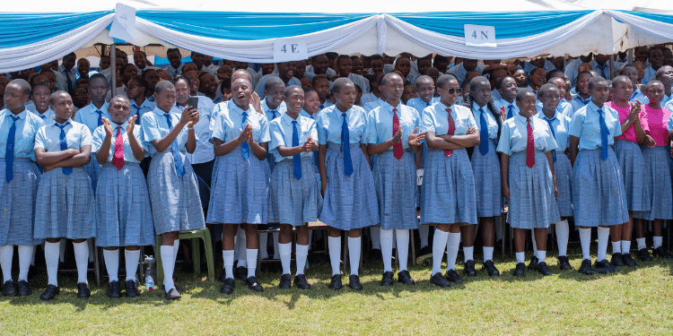 Kereri Girls High School students during the 60th anniversary celebration held at the school grounds on February 16, 2025. PHOTO/ EduMin. Report