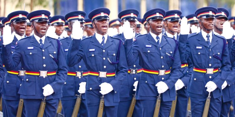 Kenya police during a past parade.