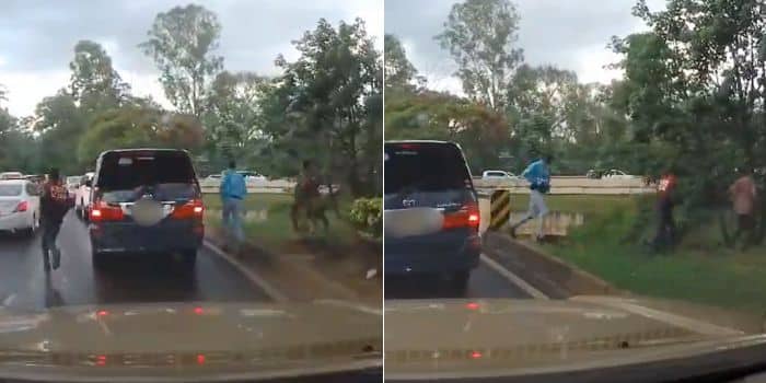 Motorists being robbed along Museum Hill area in Nairobi.
