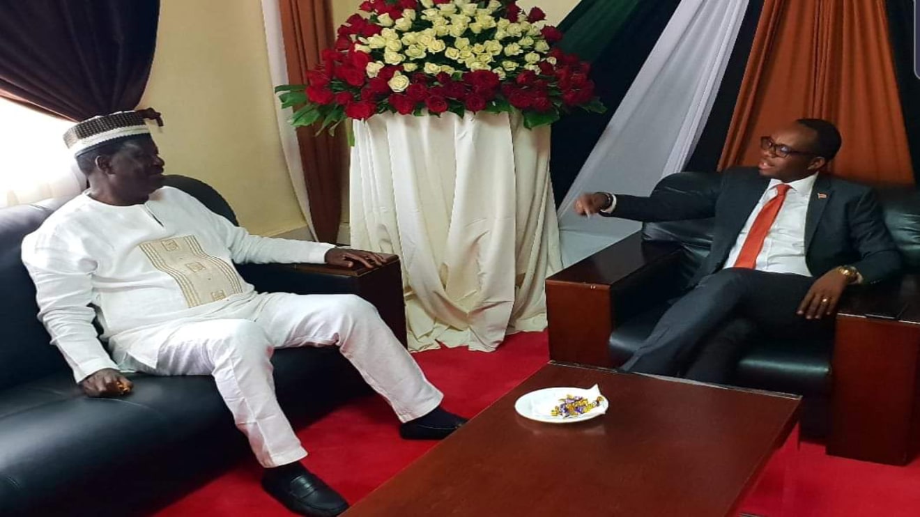 Former Prime Minister Raila Odinga and Sila Jakakimba in a past meeting.