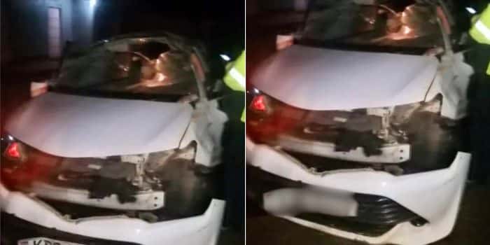Accident scene of United Democratic Alliance (UDA) Politician Godfery Mapesa. PHOTO/Boni Khalwale