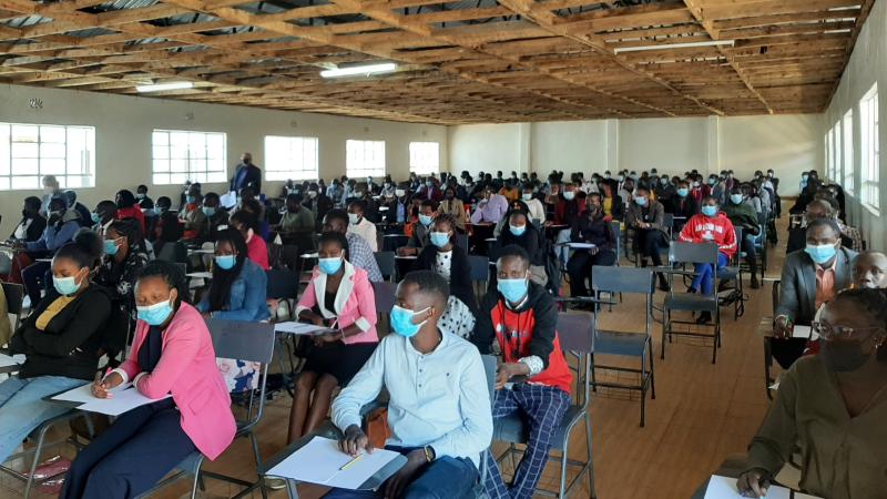 A photo of students during past exams. Photo/Courtesy