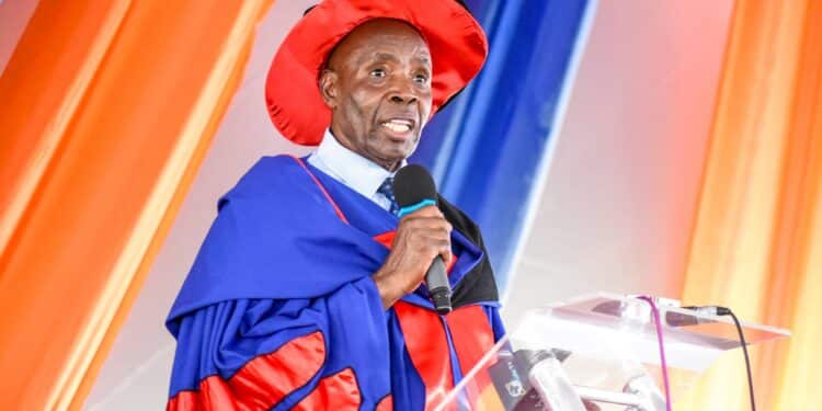 Education CS Ezekiel Machogu officiated the 10th Graduation Ceremony at the Kisumu National Polytechnic on April 5, 2024. PHOTO/EduMin.