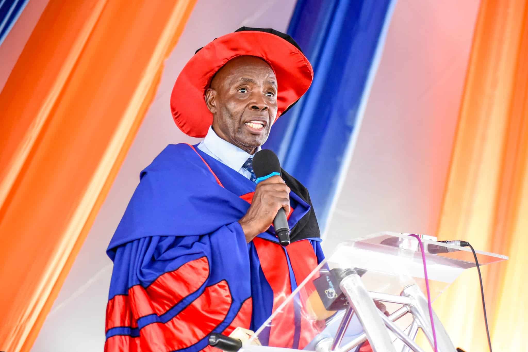 Education CS Ezekiel Machogu officiated the 10th Graduation Ceremony at the Kisumu National Polytechnic on April 5, 2024. PHOTO/EduMin.