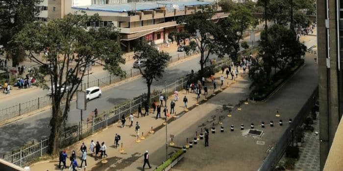 Road in Nairobi CBD.