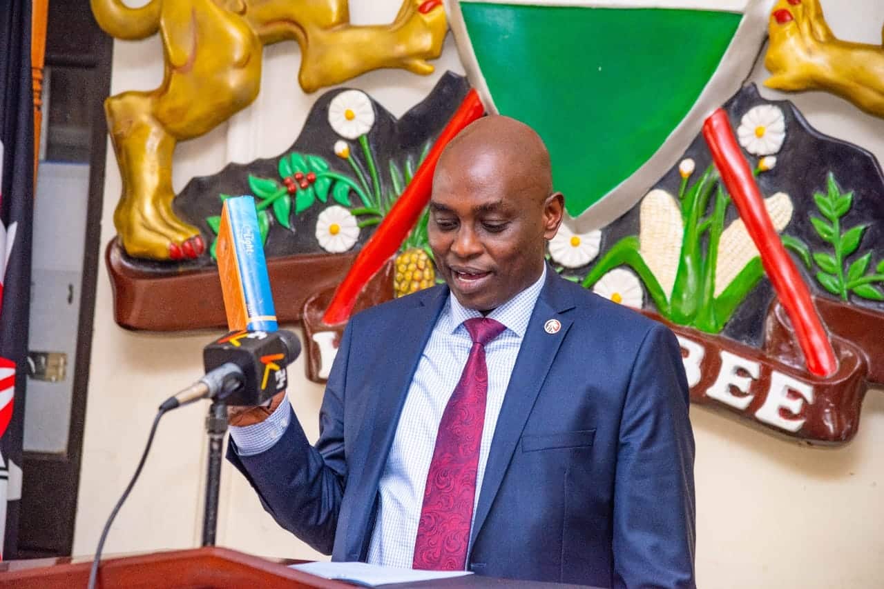 KRA Board Chairperson takes his oath office as the the authority's charperson.