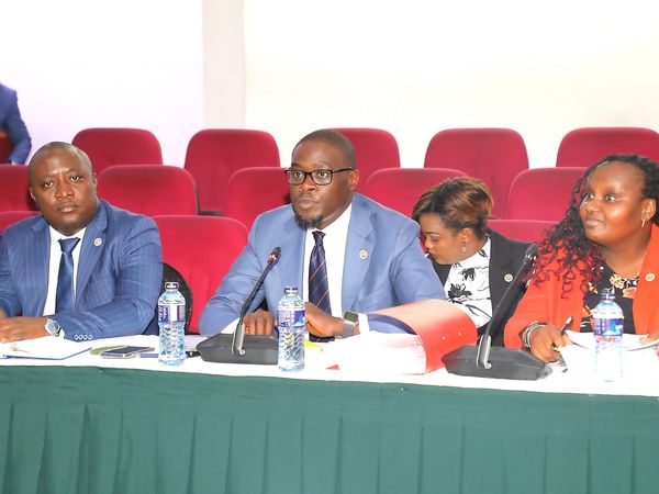 Nairobi County Governor Johnson Sakaja appearing before the Senate Committee on County Public Investments and Special Funds. PHOTO/ Parliament of Kenya