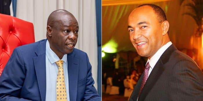 Deputy President Rigathi Gachagua (Right) and Former Presidential candidate Peter Keneth (Left). PHOTO/Courtesy