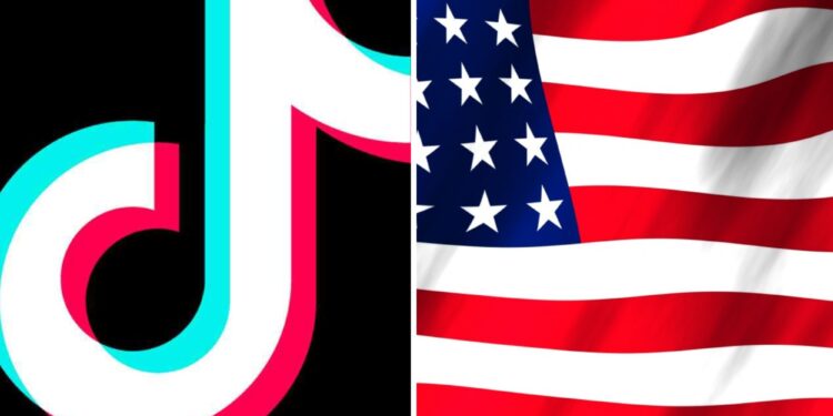 Photo Collage Of The Tiktok Logo &Amp; The Us Flag. Photo/Courtesy