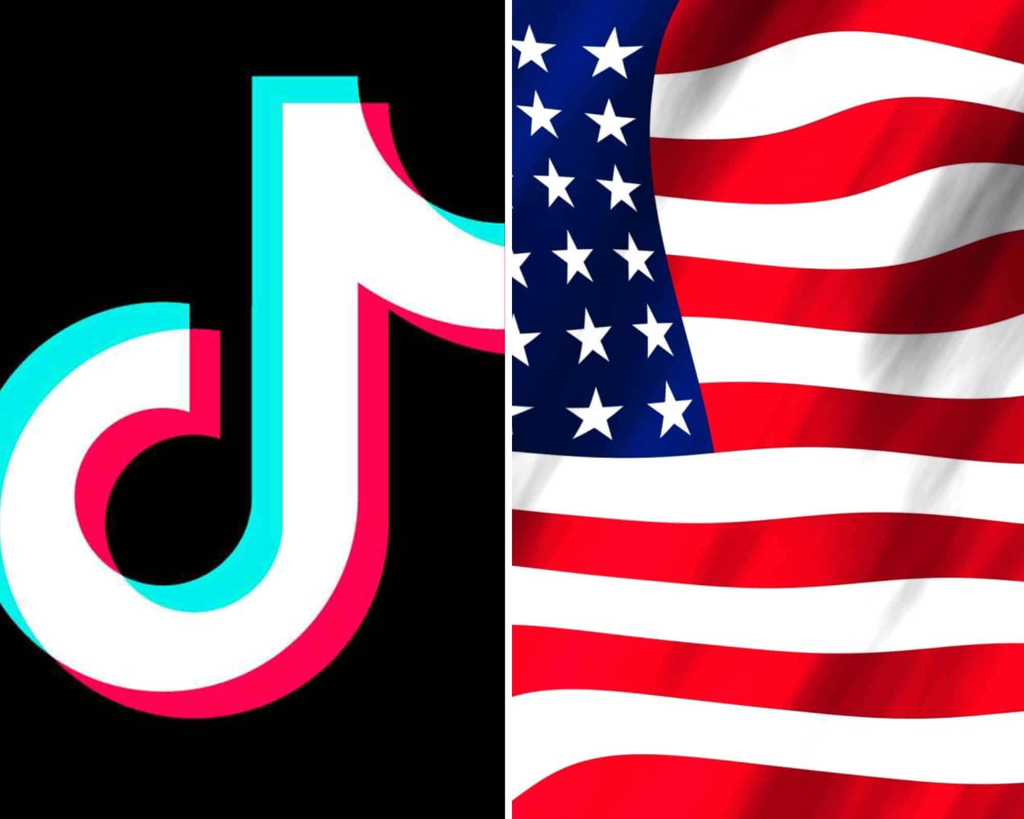 Photo collage of the TikTok logo & the Us flag. PHOTO/Courtesy