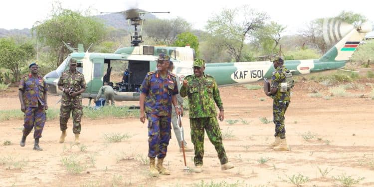 CDF Francis Ogolla and Inspector General of the Police Japhet Koome in a past assignment.
