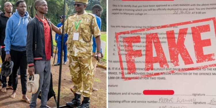 Kenyans Warned of Fake KWS Recruitment Letters