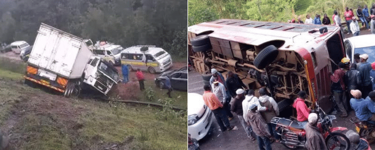 Scores Dead in Separate Road Accidents Involving Bus, Trucks