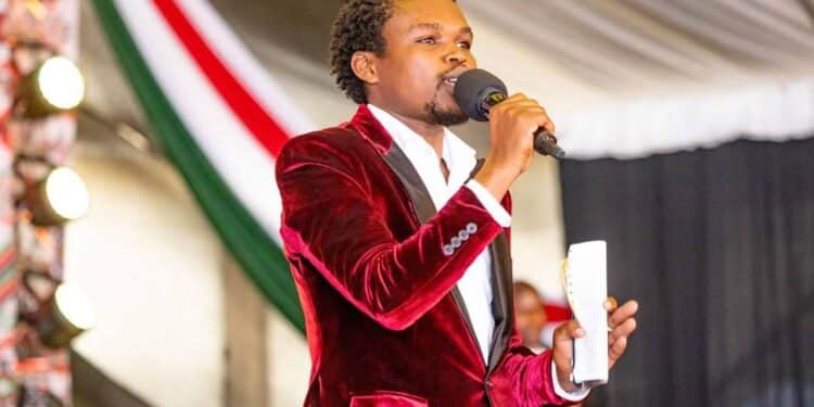 Vincent Mwasia Mutua famously known as Chipukeezy Speaks at a apast event. Photo/Courtesy